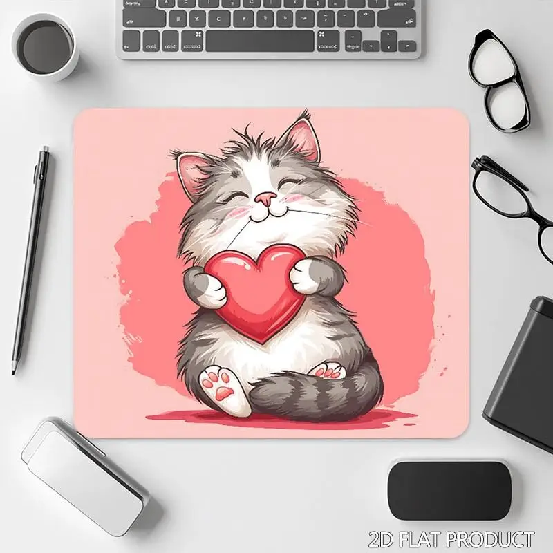 Cute cat Desk Mat Small size Colorful Gaming Keyboard Rug Laptop Cool Anime Mouse Pad PC Gamer Mousepad Household Office work
