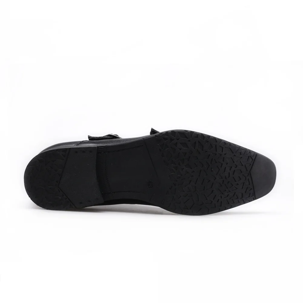 Classic Monk Shoes for Men Luxury Brand Design Wedding Shoes for Male Plus Size Men Business Office Leather Shoes for Men