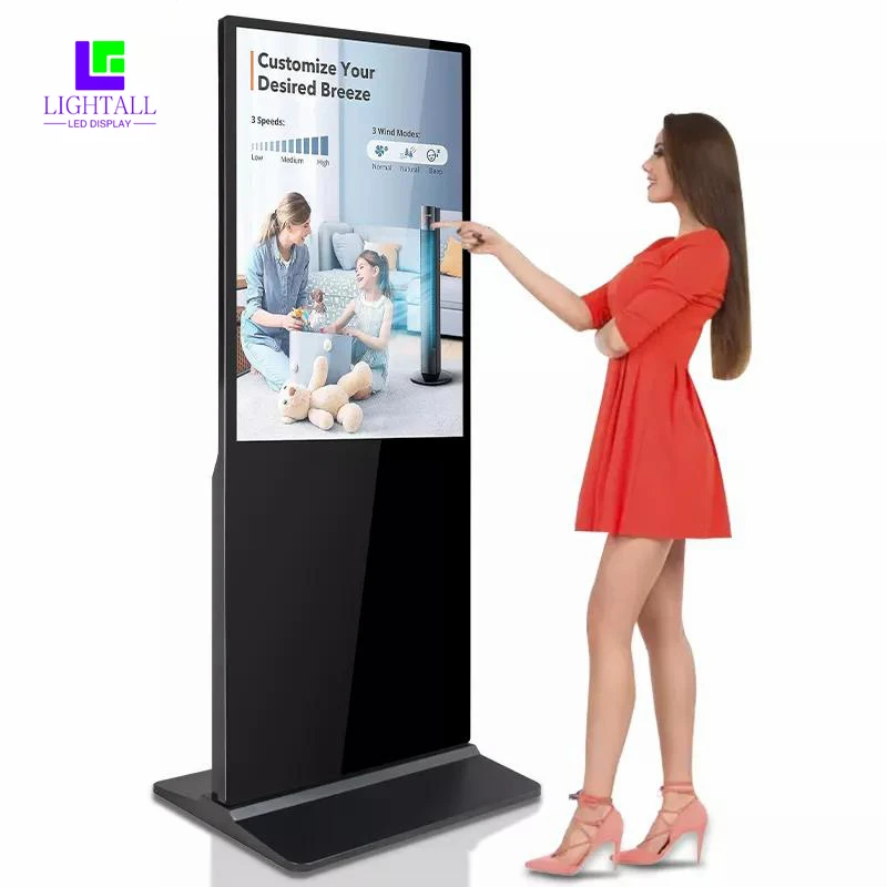 Imagem -03 - Totem Led Publicidade Screen Display Floor Stand Kiosk Dispositivo Display Lcd 50