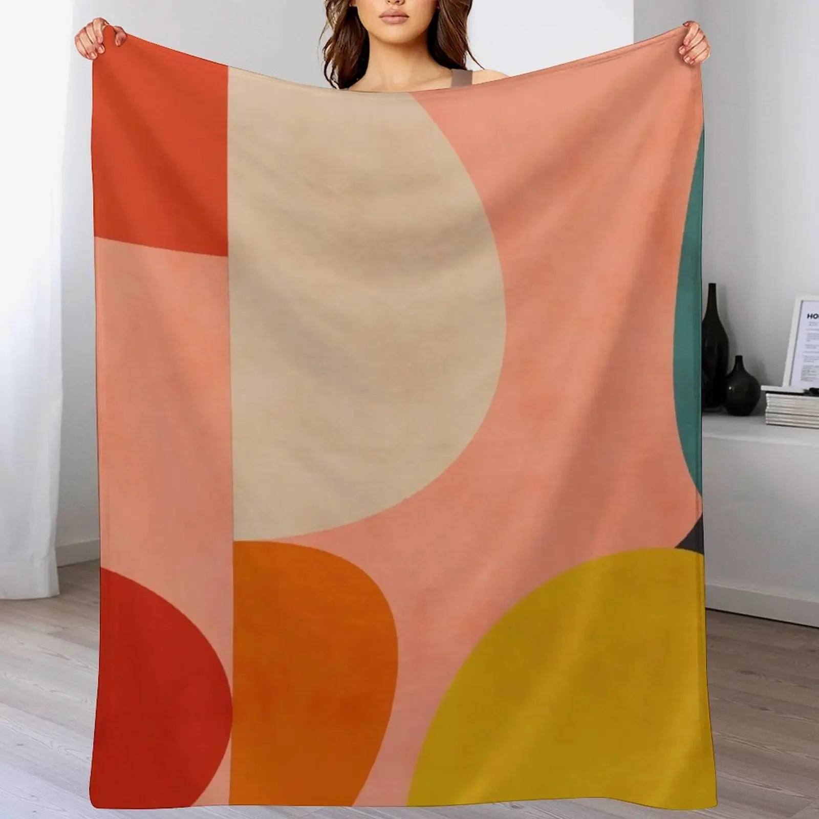 

geometric shapes abstract 2 Throw Blanket Decorative Beds Beach Travel Blankets