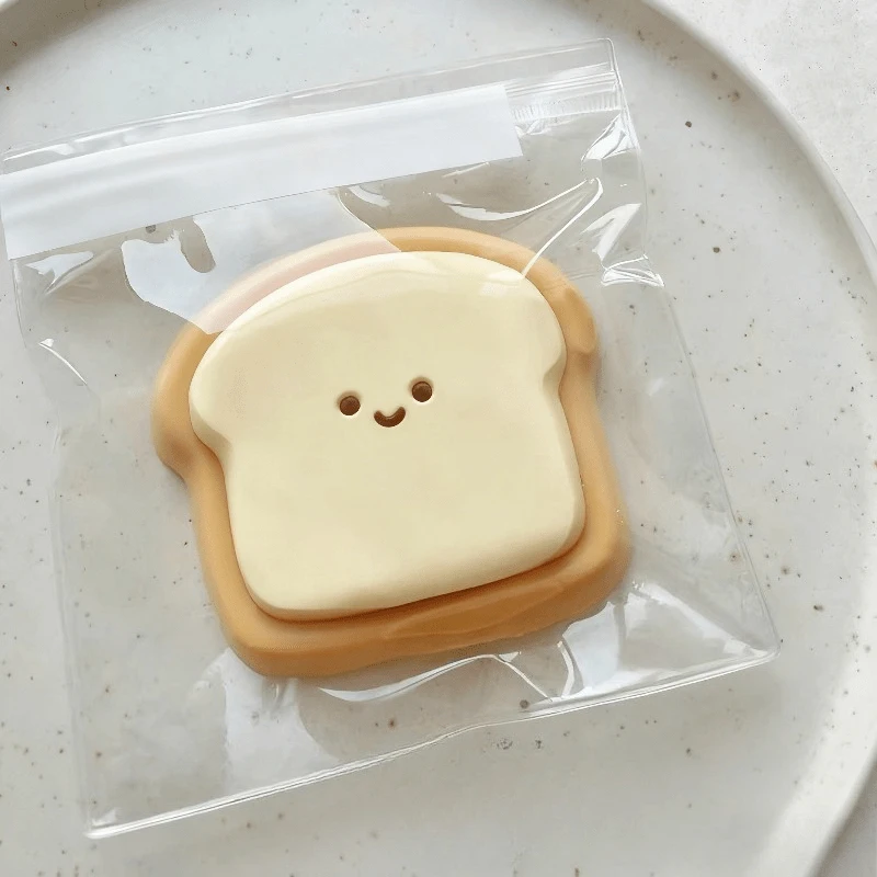 1pcs Smile Toast Decompression Toy Squishy Stress Toy Soft Bread Slow Rebound Squeeze Anti Stress Cute Fidget 
