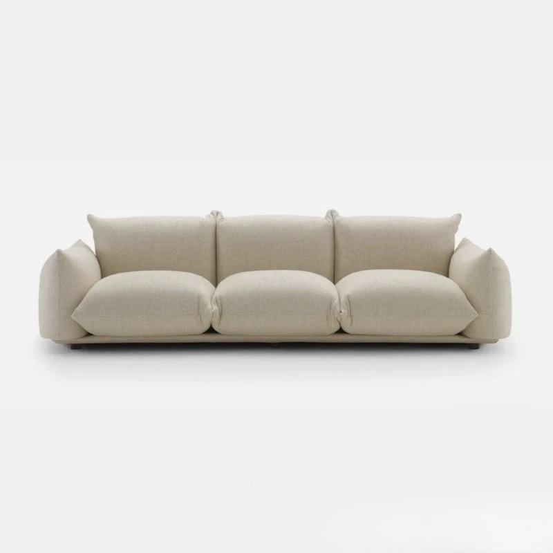 

Bread granular fleece fabric sofa cream white light luxury living room super soft