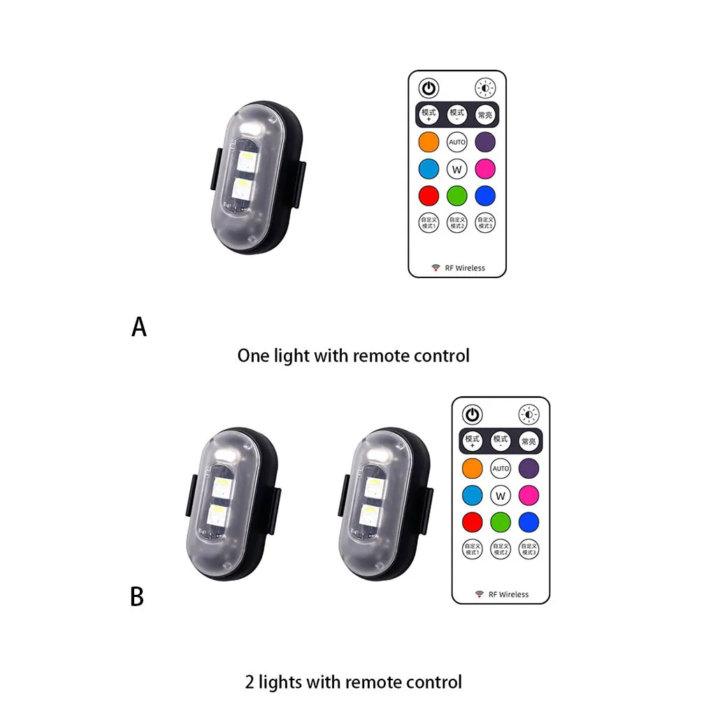 

Aircraft Strobe Lights Motorcycle LED Flash Position Wireless Anti-Collision Tail Airplane Warning Light