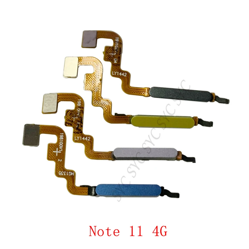 Fingerprint Sensor Scanner For Redmi 10 Note 10 5G Note 11 4G Button Flex Cable Replacement Parts