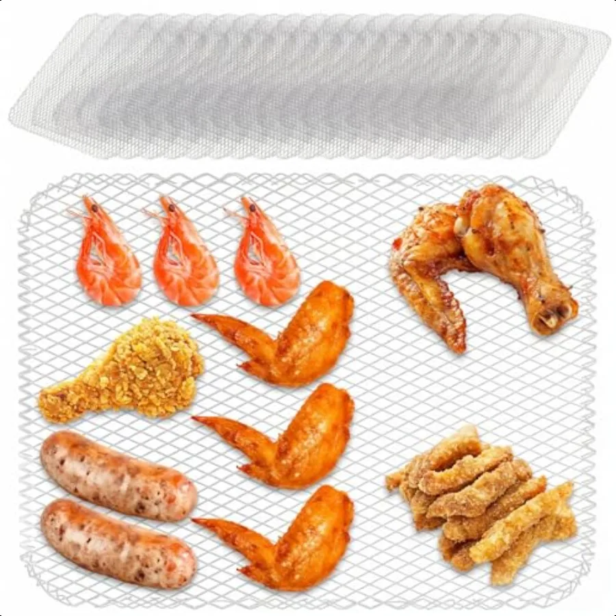 

20 Pcs BBQ Grill Topper for Outdoor Grill NonStick Aluminum Grill Mesh Mat Grilling Liners Cooking Grid Grates Pad for Outdoor