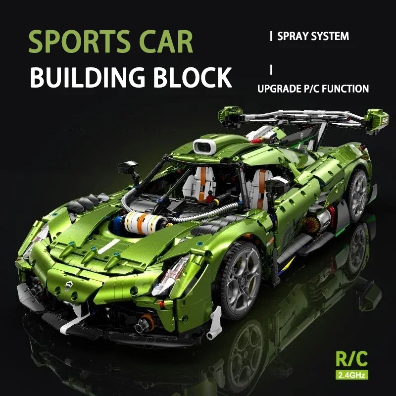MOC Supercar KenSaige Schaal 1:8 Bouwstenen High-tech Technische Bakstenen Auto Bureau Decoratie Montage Set Kinderspeelgoed Gift