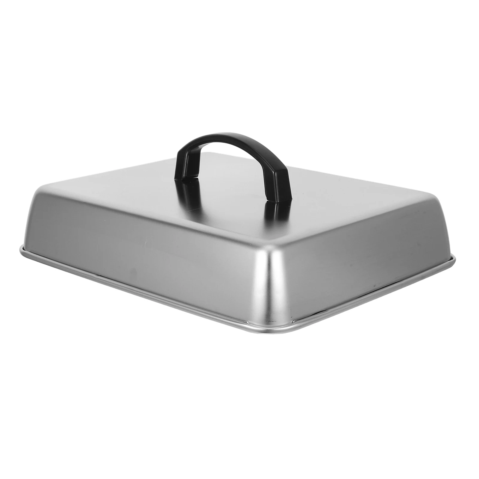 Grelha retangular capa de vapor com alça assadeira capa de aço inoxidável tampa de cozimento panela de vapor hambúrguer cobre grelha