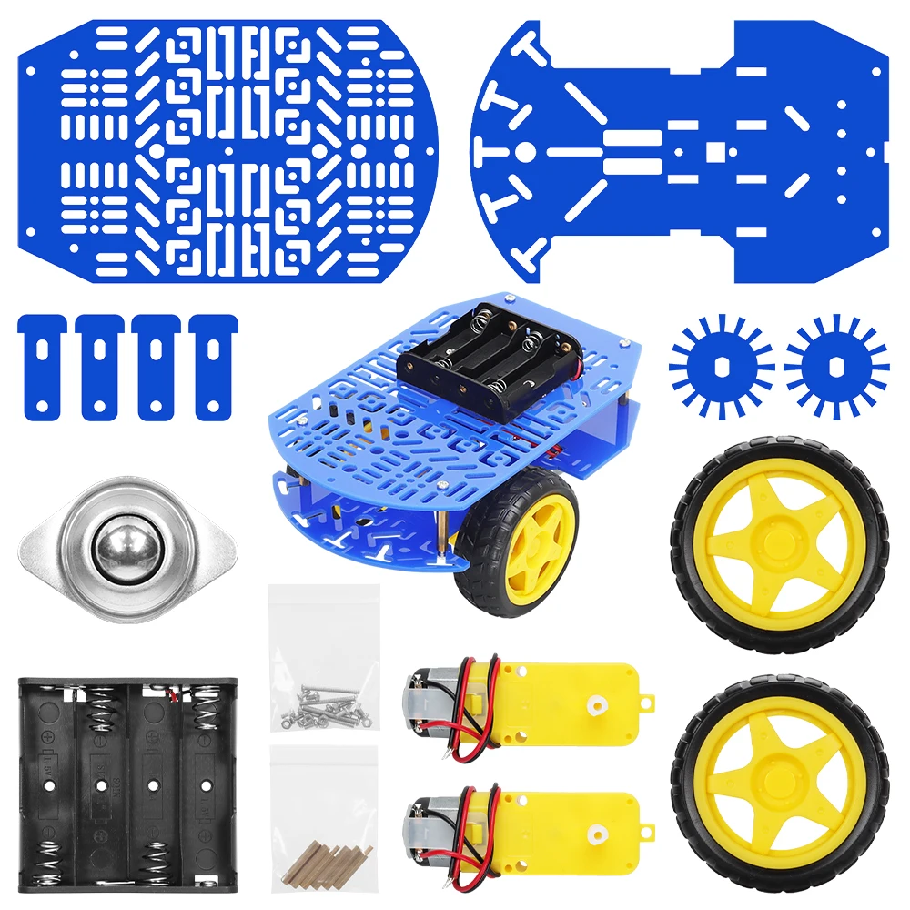 Smart Robot Car Chassis Kit Speed Encoder Battery Box 2WD for Arduino Programming Project DIY Robot Kit