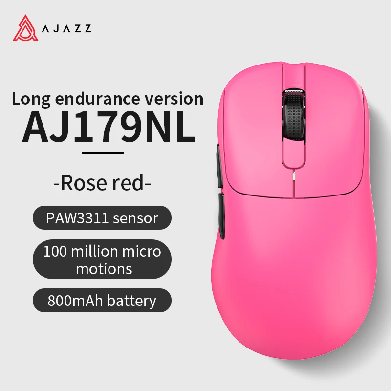 Ajazz aj179 pro paw3395 leichte kabel gebundene kabellose Maus mit magnetischer Lade basis Ergonomische Makro-Gaming-Maus für PC-Laptop 5
