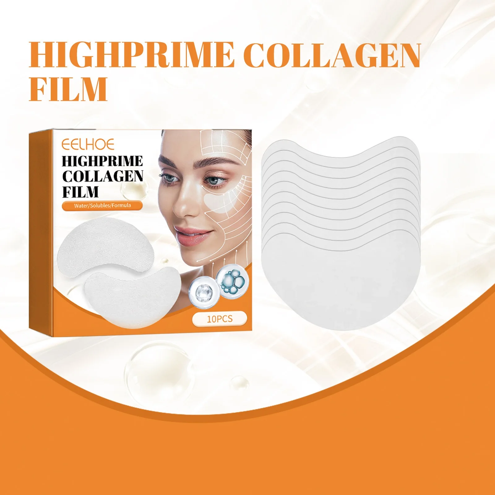 Collagen Film Korea Collagen Soluble Patches Film Moisturizing Face Eye Lifting Firming Eye Mask