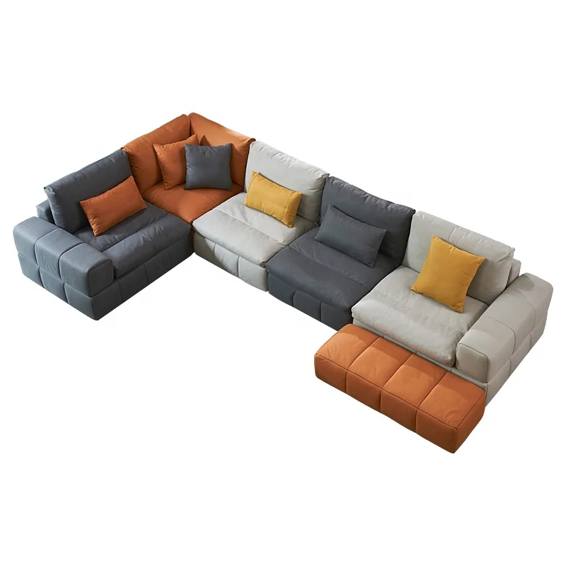

Modern Designs Living Room Furniture Sectional Sofa Set Lounge Couch Corner Sofa Bed Living Room Sofas Wood L Shape Fabric 1 Set