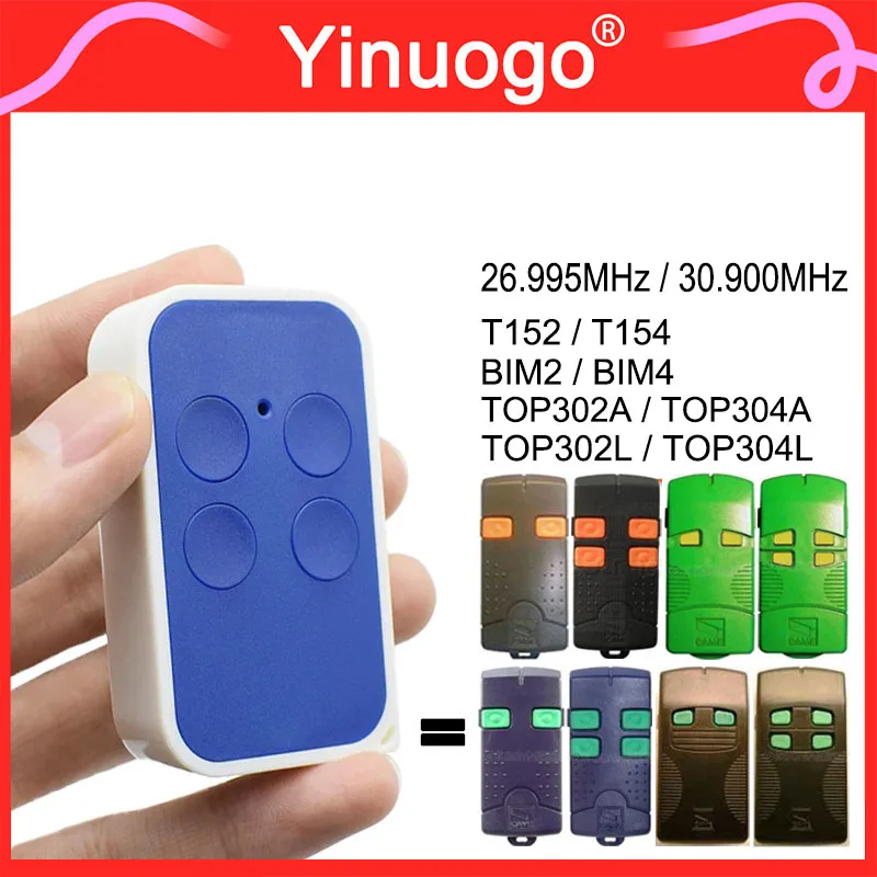لجهاز التحكم عن بعد لبوابة/باب المرآب برمز ثابت CAME TOP302A TOP304A TOP302L TOP304L T152 T154 BIM2 BIM4 26.995MHz 30.900MHz