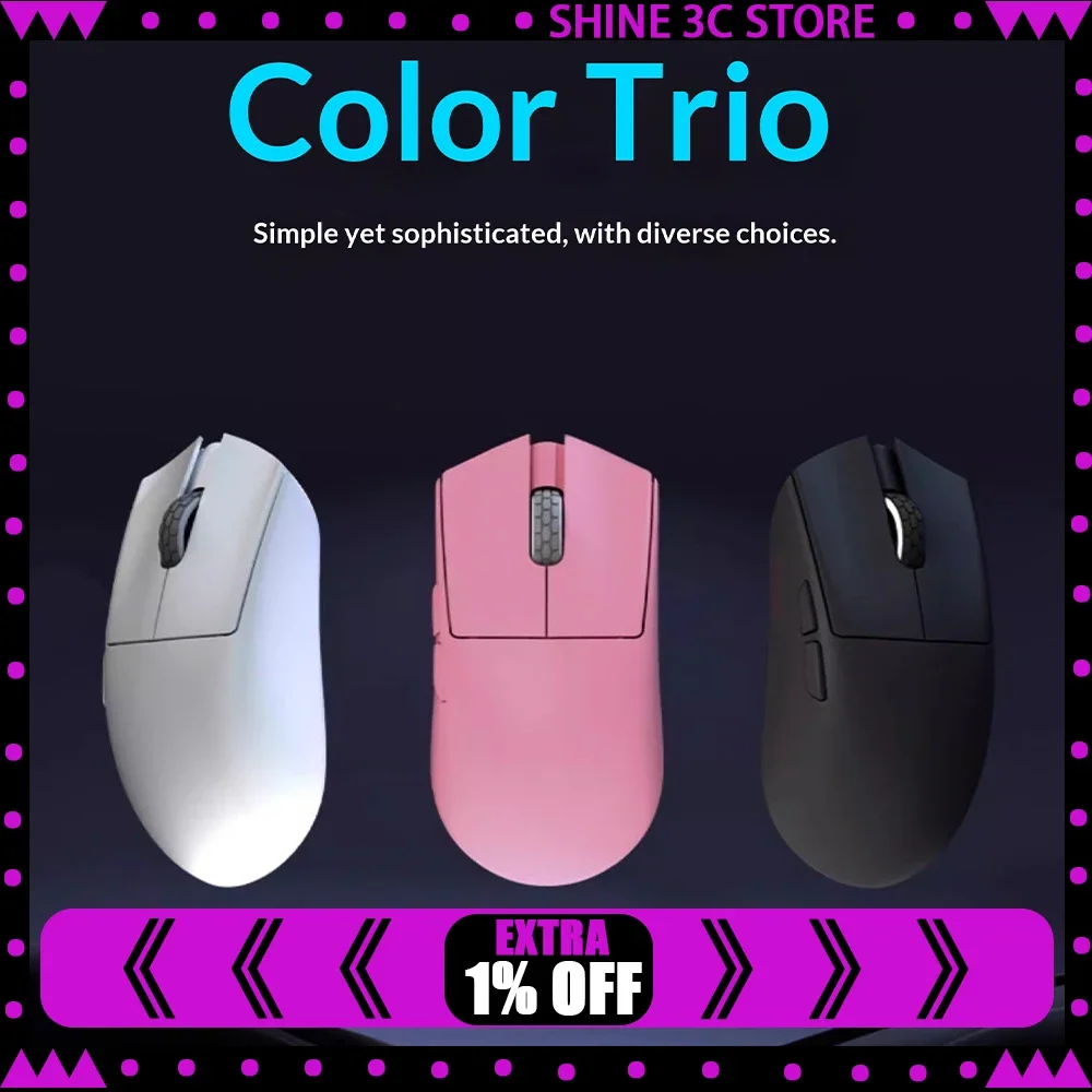 Darmoshark M3MICROPRO Gaming Mouse 8KHz Rate Of Return 3395 Flagship Optical Sensor Wireless Mouse Three Mode Link PC Accessorie