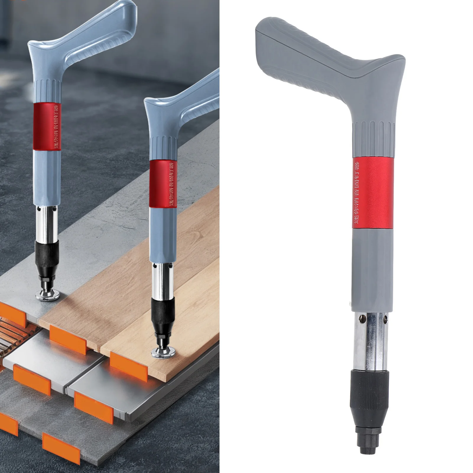 

US Nail Shooting Machine Fastener Tool ABS Stainless Steel Portable Nail Shooting Machine Low Noise Compact with 5 Nail for Home