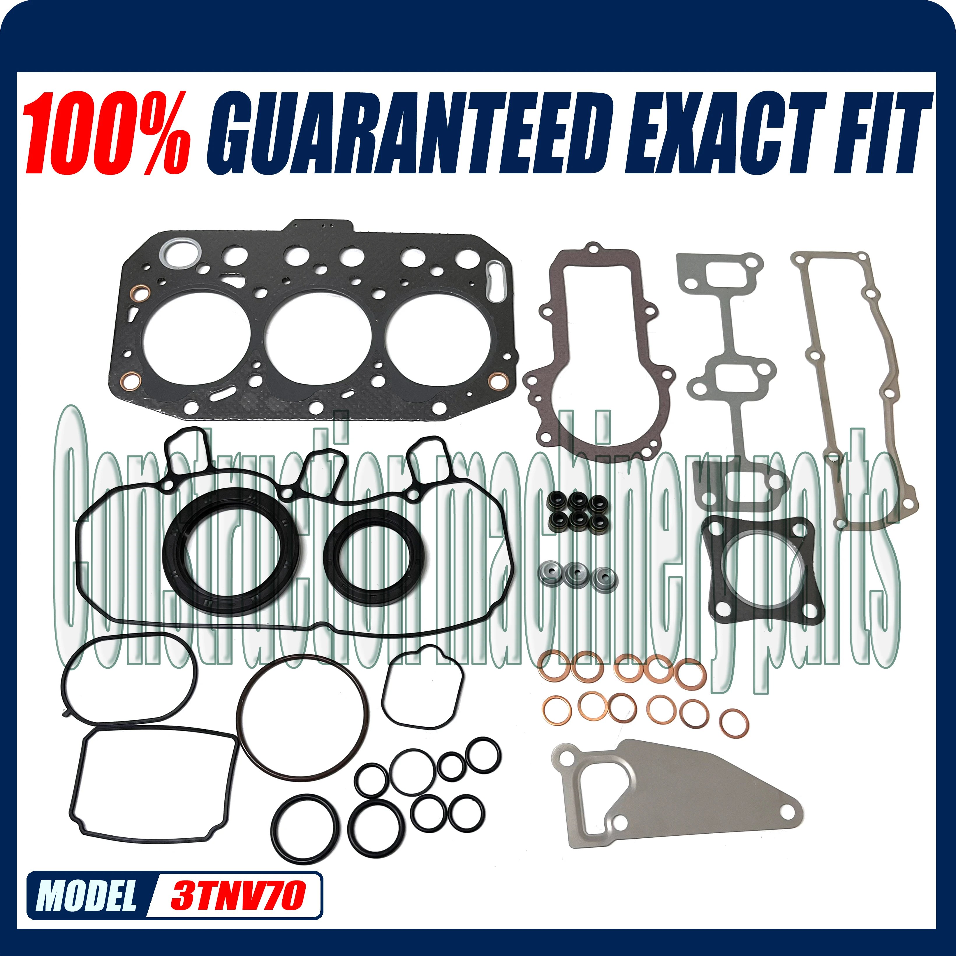 

3TNV70 Engine Overhaul Gasket Kit Head Gasket for Yanmar Excavator Loader Generator John Deere 850D