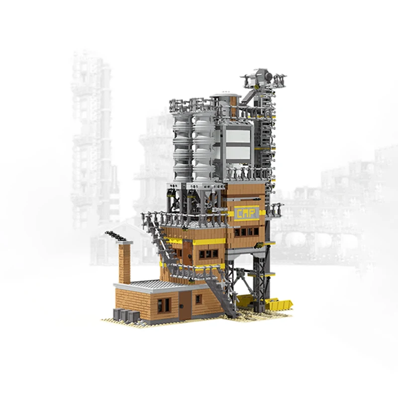 2671pcs MOC Concrete Mix Plant Town Model Building Blocks Construction Toy Christmas Gift Craft Creative 3D Assemble Collection