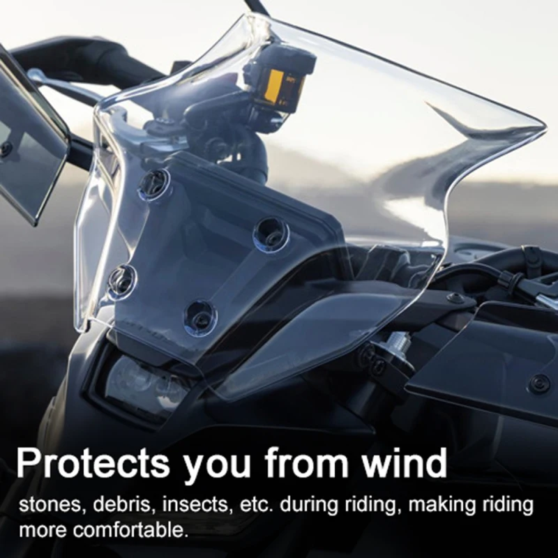 Motorcycle Windshield Front Windscreen Protector Air Wind Deflector Modification Accessory Replacement for MT-09 SP 2024