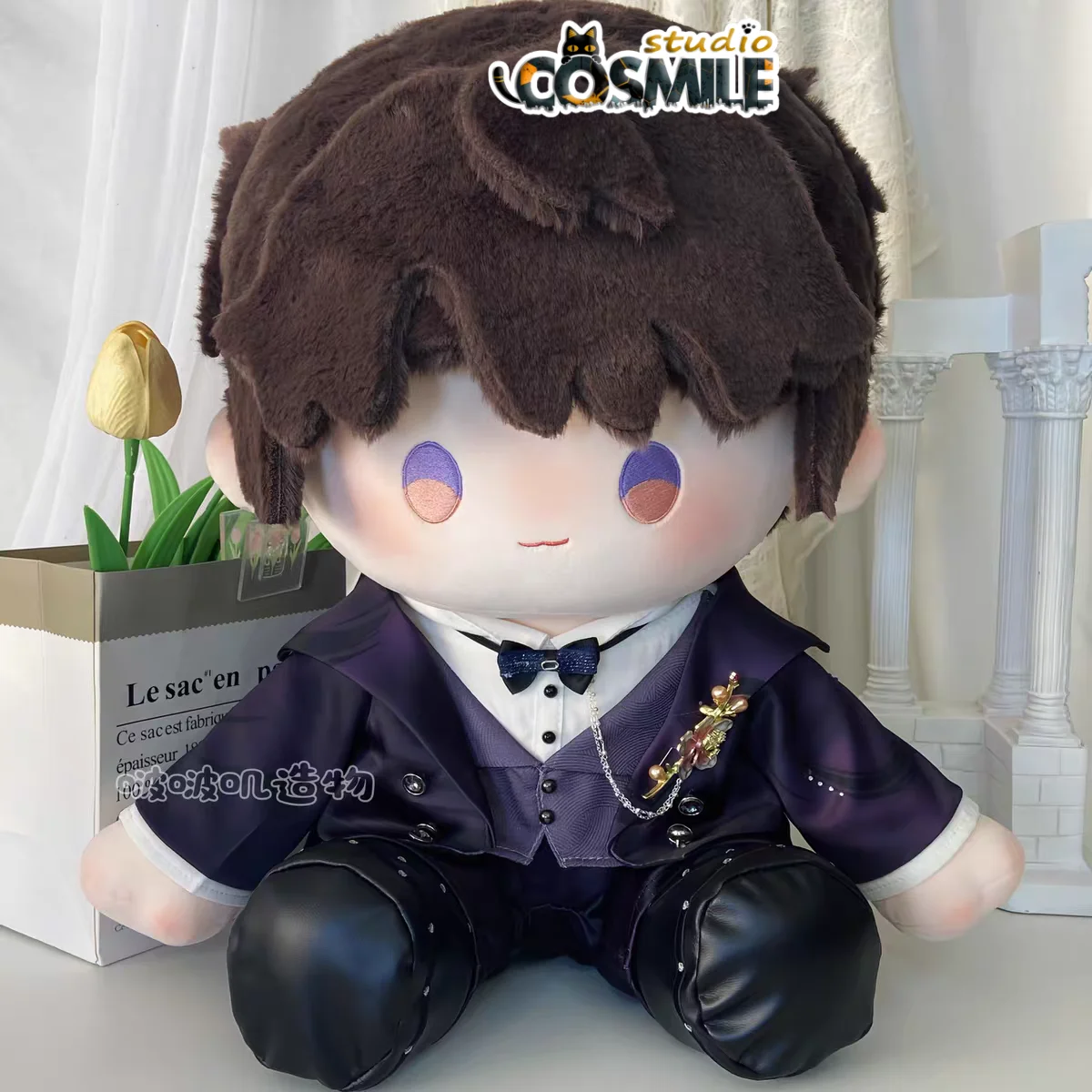 새로운 칼렙 마힐 러브 앤 딥스페이스 샤이 이저우 웨딩 슈트 패션 봉제 인형 플러시 40cm 인형 앉은 인형 바디 옷 BB