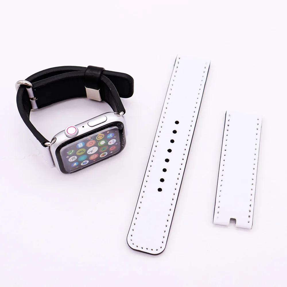 

5PCS Bulk Watch Band Sublimation Blanks PU Leather Strap for Apple Watch Series 1 2 3 4 5 6 Printable Blanks Heat Press Products