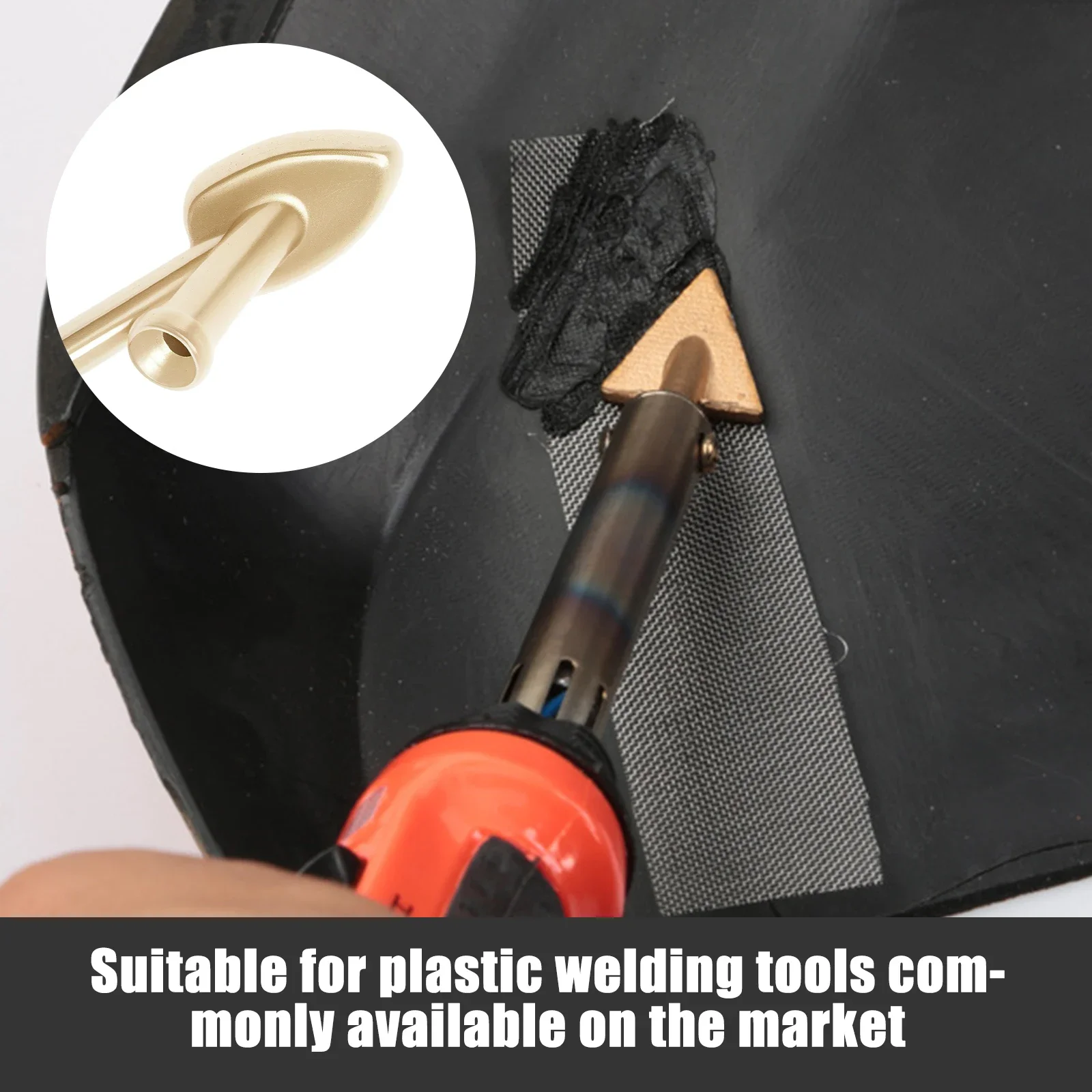 10Pcs Triangular Smoothing Head Welding Tips Replacement Tip Plastic Welding Boot for Soldering Repair Auto Bumper