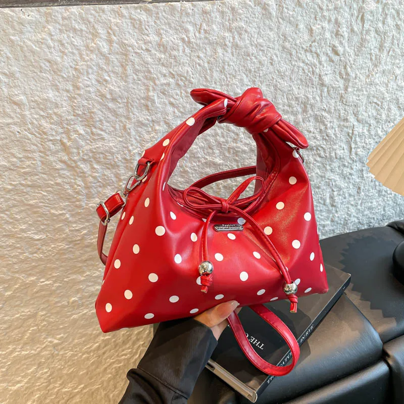 

Design Small PU Leather Shoulder Bag For Women 2025 New Trend Fashion Handbags and Purses Females Cute Bow Tie Crossbody Bags