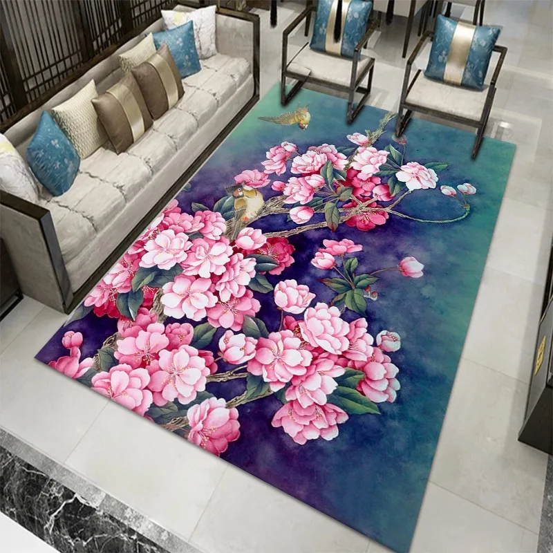 

Chinese Style Living Room Carpet Coffee Table Floor Mat Chinese Style Study Bedroom Bedside Home Decoration Non-slip Floor Mat