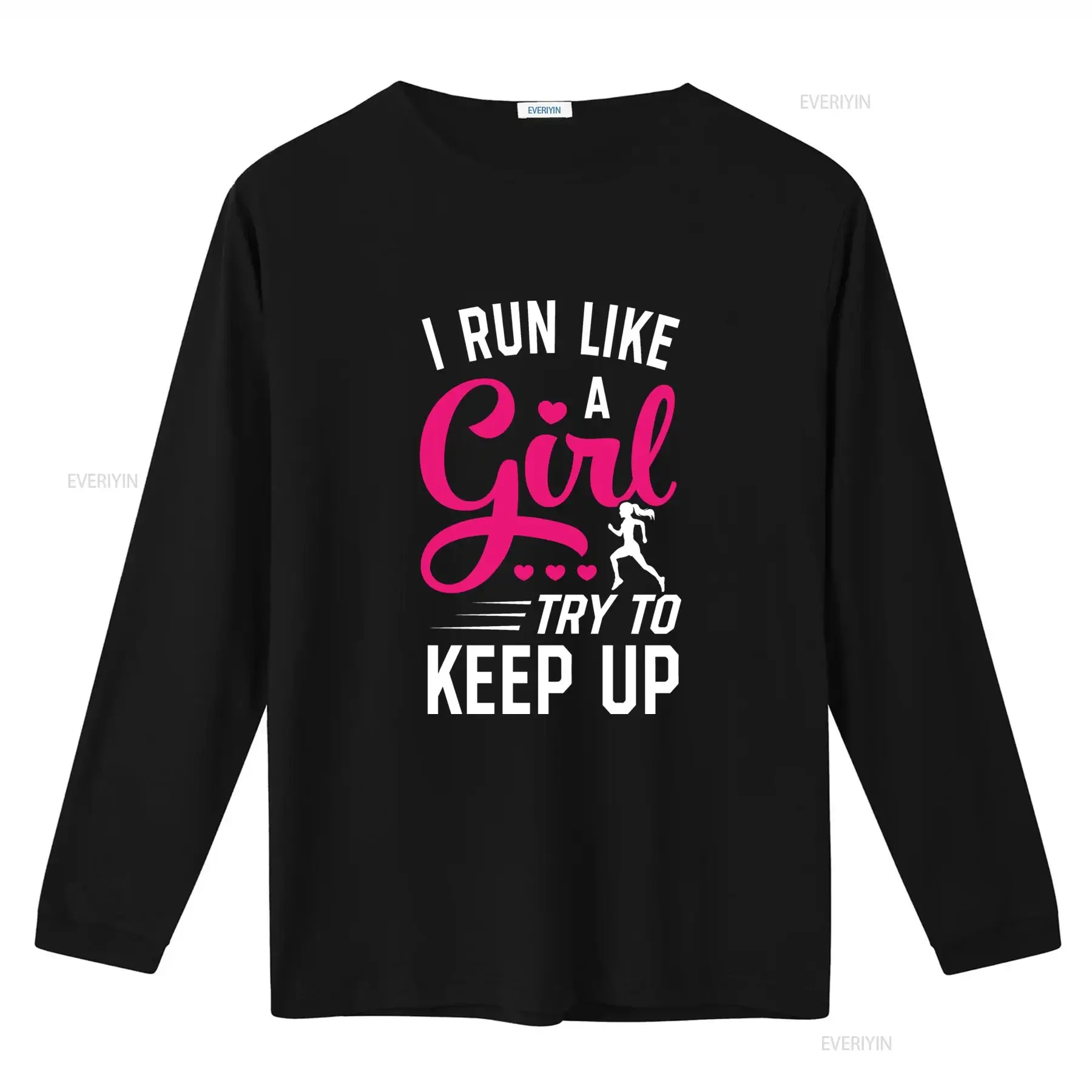 I Run Like A Girl T Shirt Runner Jogging Marathon Apparel Keep Up Design vintage Washed graphic Breathable Slightly homme