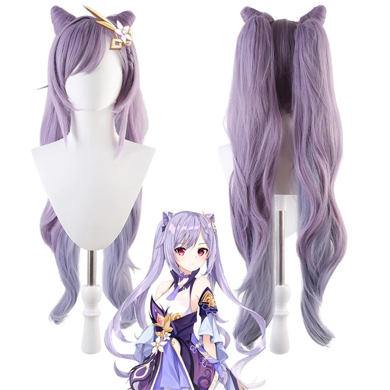 

Keqing Косплей Парик Игра Genshin Impact Keqing Косплей Фиолетовые Длинные Волосы Уши Хэллоуин Карнавал Вечеринка Cos Парики для Женщин Девочек