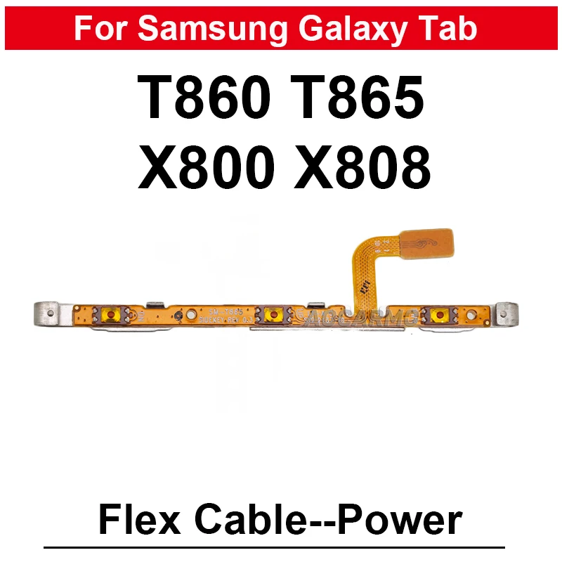 For Samsung Galaxy Tab S8+ x800 x808 / S6 T865 T860 Power On Off Volume Flex Cable Replacement Parts