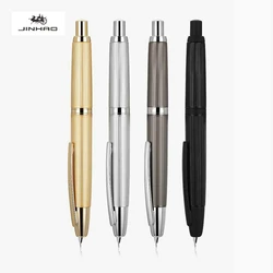 JINHAO 10 High Quality Retractable Press Fountain Pen EF/F Nib with Ink Converter Writing Gift Colours Pink Orange Red
