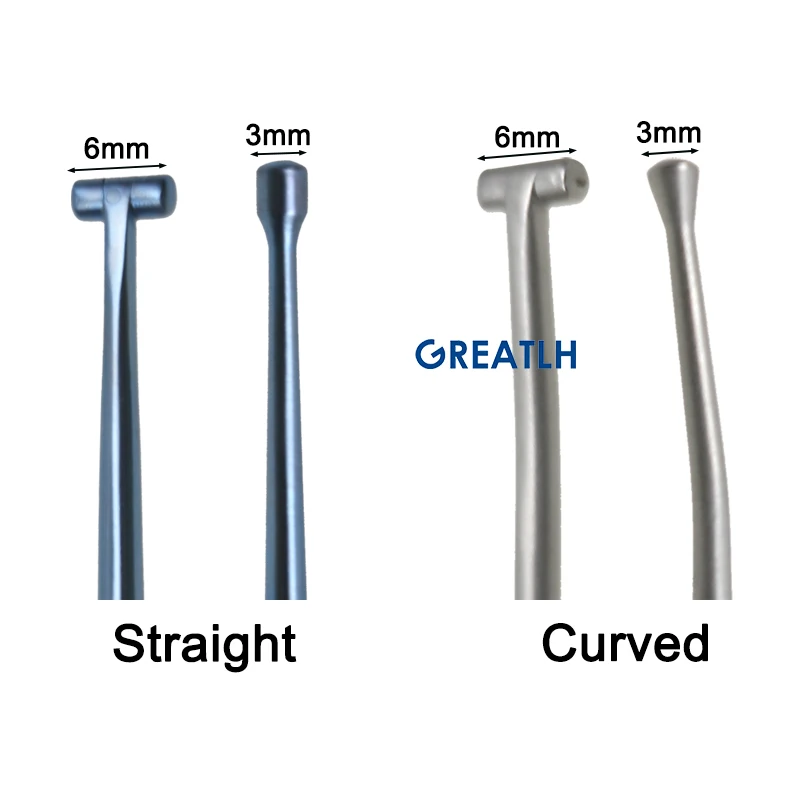 Abaisse scléral à Double extrémité en titane et acier inoxydable, instrument chirurgical ophtalmique, droit/incurvé/avec trou, 130mm de Long, 1 pièce