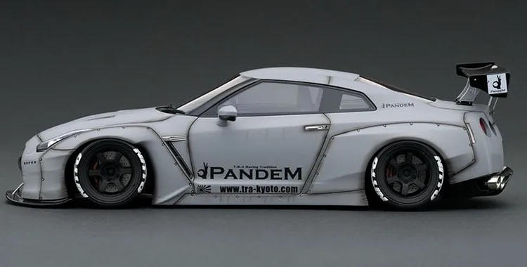 IG 1:18 Pandem R35 GT-R Matt Gray 2 JDM Simulation Limited Edition Resin Metal Static Car Model Toy Gift