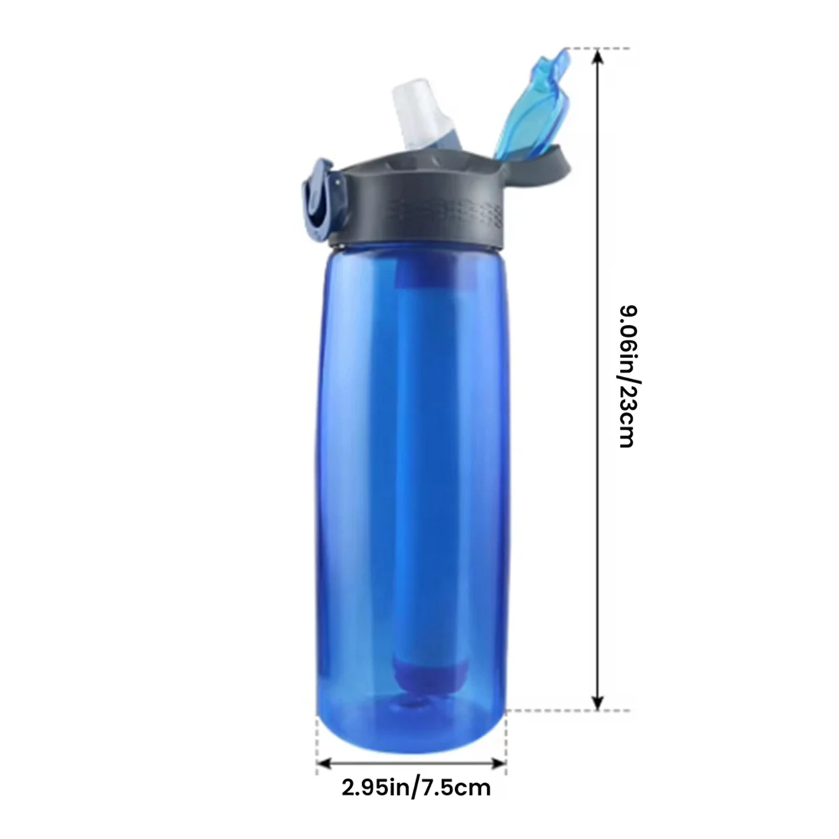 

Бутылка для воды Lo-ok с фильтром для воды, запираемая крышка, бесплатная бутылка для очистки воды для путешествий, пеших прогулок, кемпинга, экстренной помощи