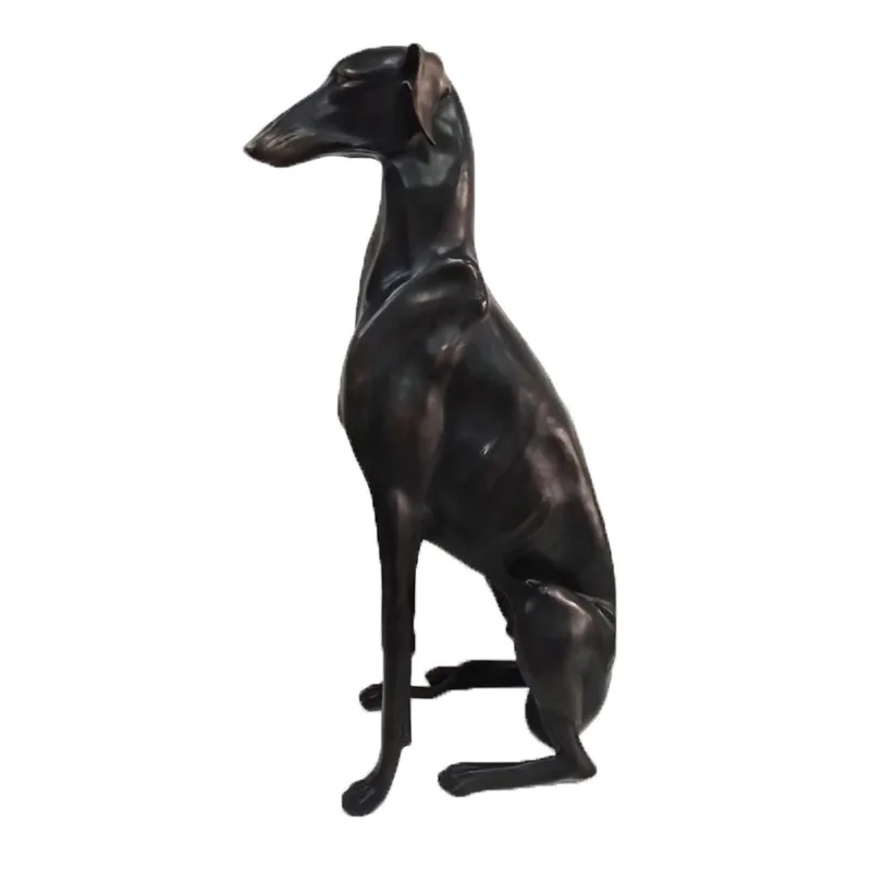Copper Dog Ornament Copper Zodiac Dog Crafts Creative Sculpture Ornament Bronze Spirit Dog Animal Decoration Home Furnishings
