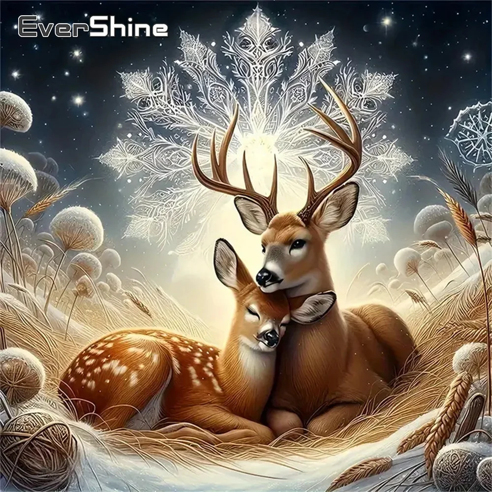 Evershine DIY Diamant Malerei Hirsch Tier Kreuzstich Kits Kunst Diamant Mosaik Bild von Strass Wanddekoration
