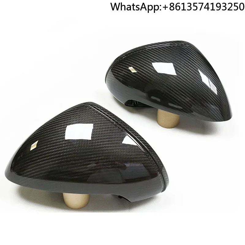 

For High Performance Real Dry Carbon Fiber Replacement Rearview Mirror Cover For Porsche 981 BOXSTER CAYMAN