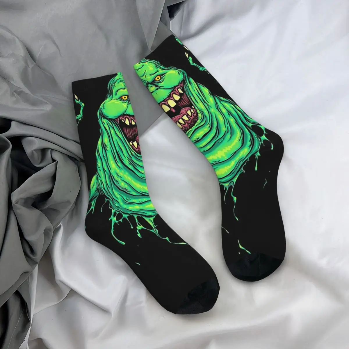 Funny Crazy Sock for Men Slimer Disgusting Blob Hip Hop Vintage Ghostbusters Happy Quality Pattern Printed Boys Crew Sock