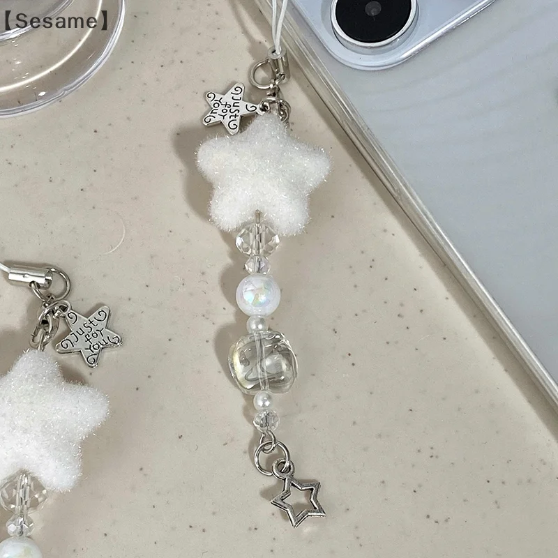 

Флокированная звезда, цепочка для телефона, снежинка, подвесная веревка, анти-потерянный ремешок, сумка, декор, кулон, рождественские подарки