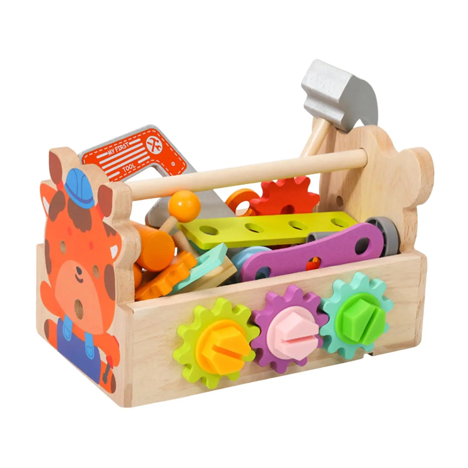 Conjunto de ferramentas de madeira para crianças, Pretend Play Toy, Crianças, 3 Year Olds