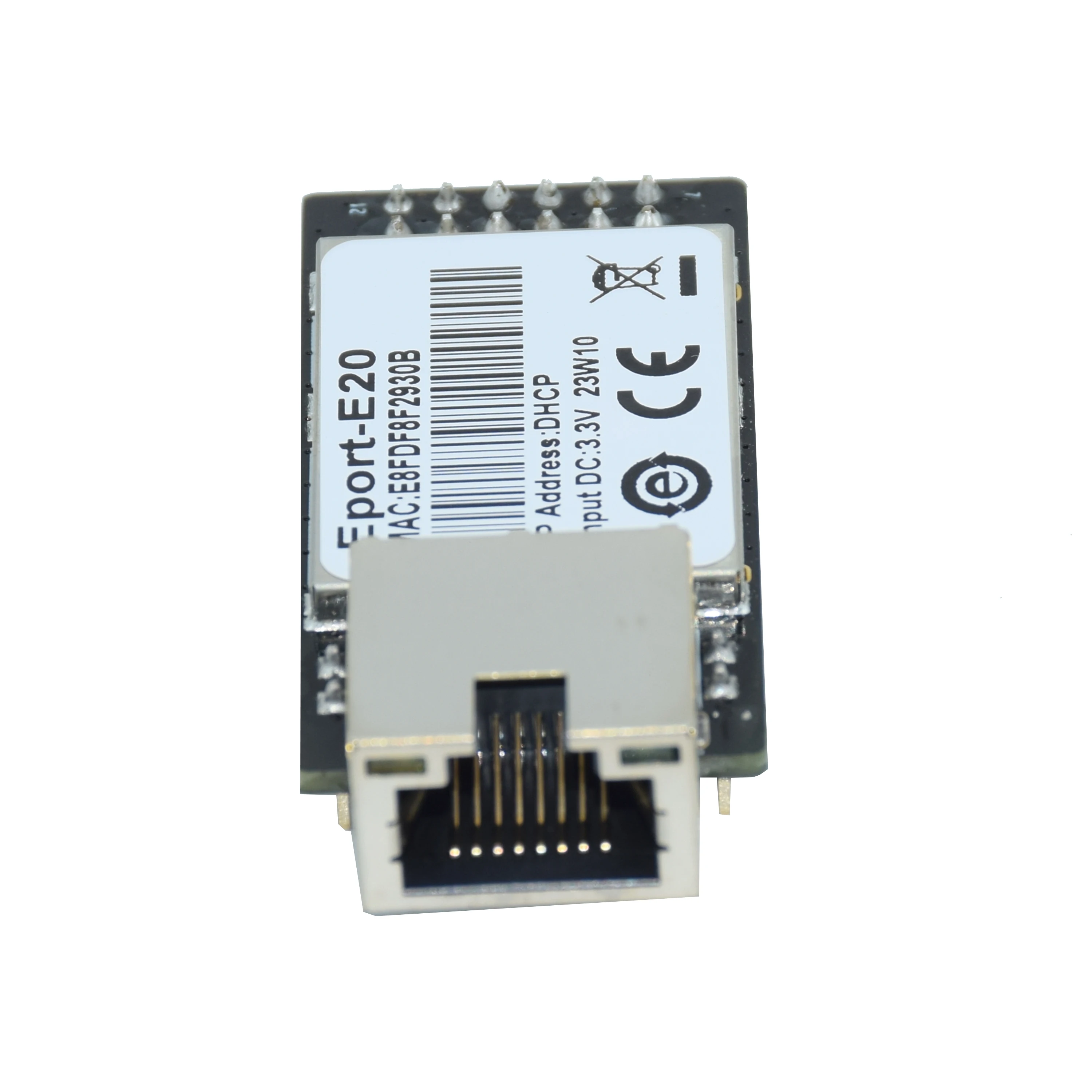 Puerto de servidor de red de Eport-E20, módulo integrado de serie TTL a Ethernet, dispositivo IOT, compatible con DHCP, TCP, IP, Telnet, Modbus, TCP, 3,3 v