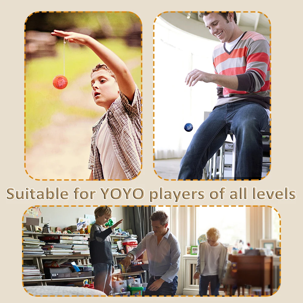 Magic Yoyo Crystal Yoyo for Kids Unresponsive Yoyo for Adults Toys 8-Ball KK Bearing for Children Rope Color Shipped Randomly