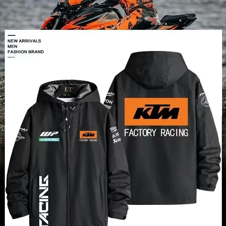 

KTM Motorcycle Riding Zipper Jacket Windproof Comfortable Sports Suit Spring Autumn New Trendy Outdoor Off-road Unisex Coat