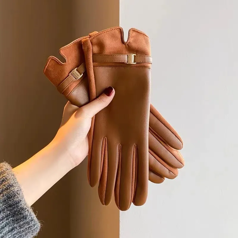 

2025 новые зимние перчатки для женщин, теплые и плюшевые утолщенные морозостойкие перчатки для вождения с сенсорным экраном для езды на велосипеде на открытом воздухе