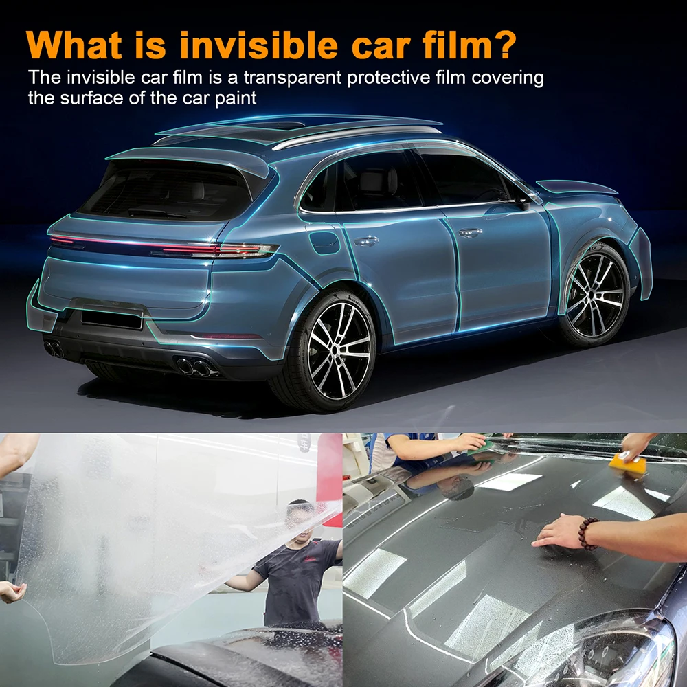 Car Paint Protection Film for CAYENNE BASIC 2024-UP Car Transparent Kit Body Film Pre Cut TPU PPF Clear Sticker