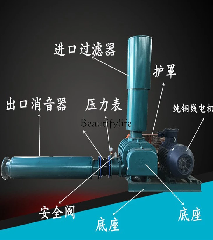 Fish Pond Aeration Aeration Machine Sewage Treatment Aquaculture Pneumatic Transport High Pressure Machine