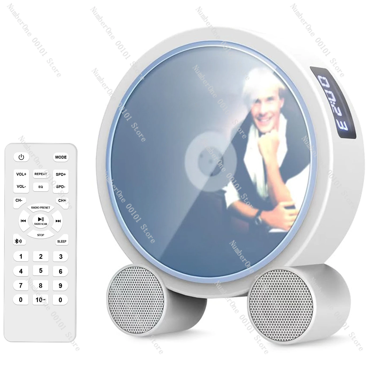 

Портативный CD-плеер для дома с Bluetooth, для прослушивания музыки и обучающих аудиокассет