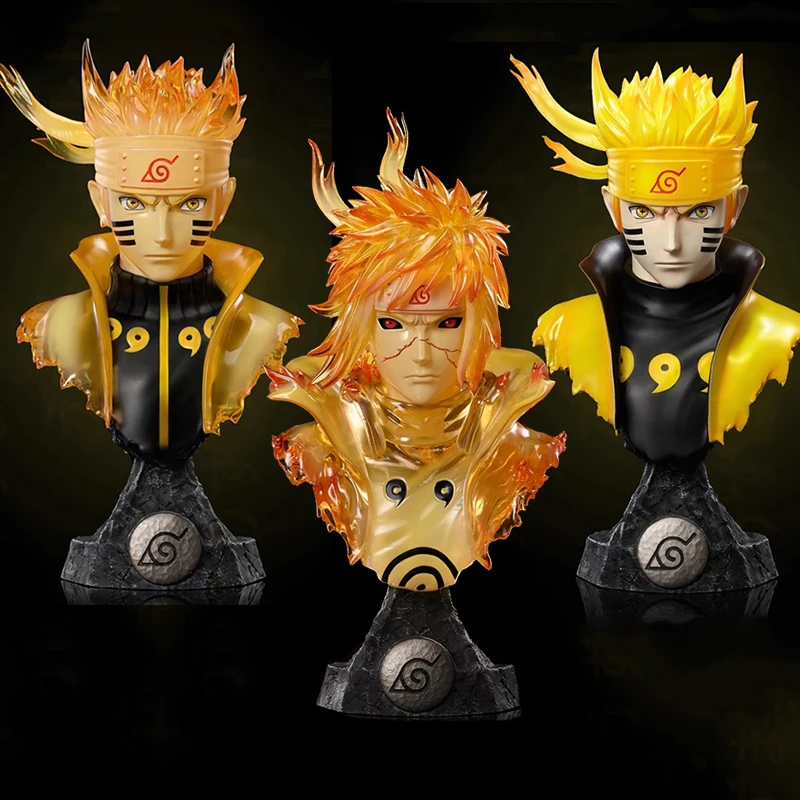 Anime NARUTO Figures Namikaze Minato Uzumaki Naruto Action Figures Bust PVC Model Collectible Perimeter Toys Ornamen Gifts