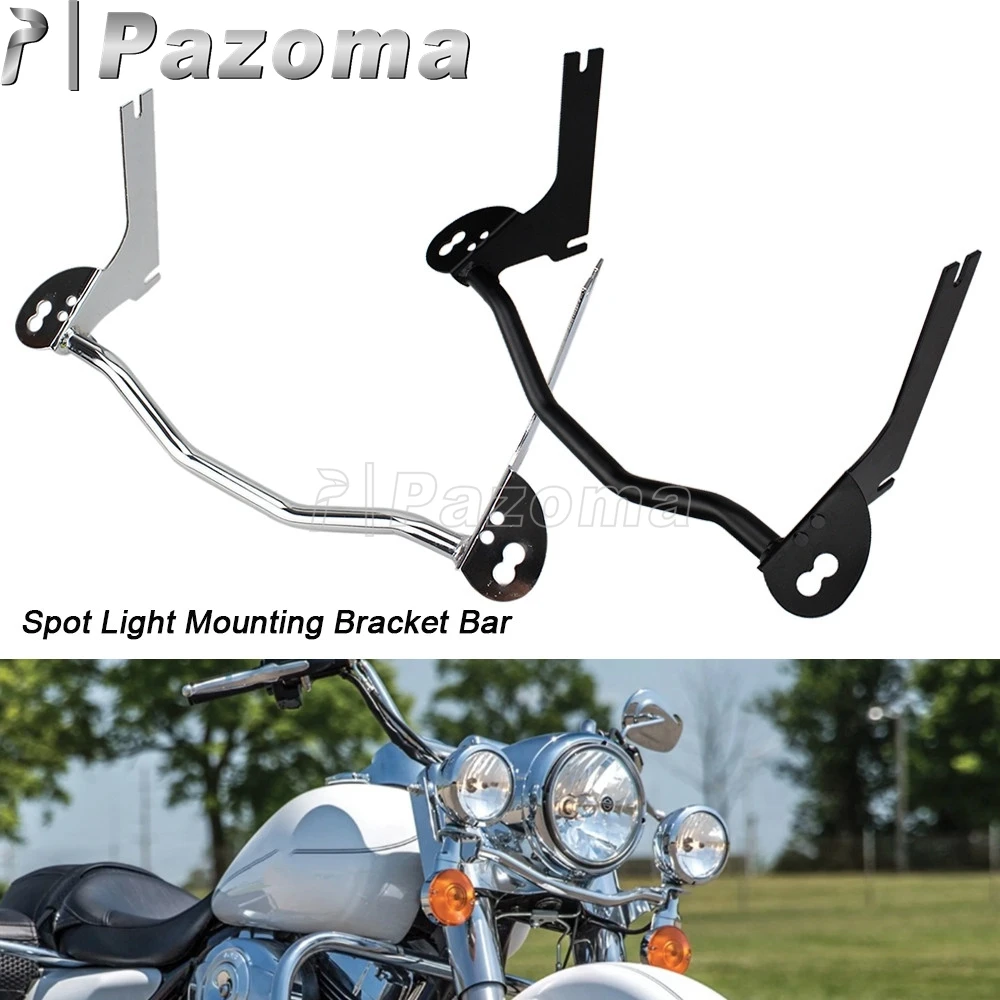 

Motorcycle Front Turn Signal Bar Fog Light Bracket Spotlight Auxiliary Bars Holder 68712-94A For Harley Touring Road King 94-13