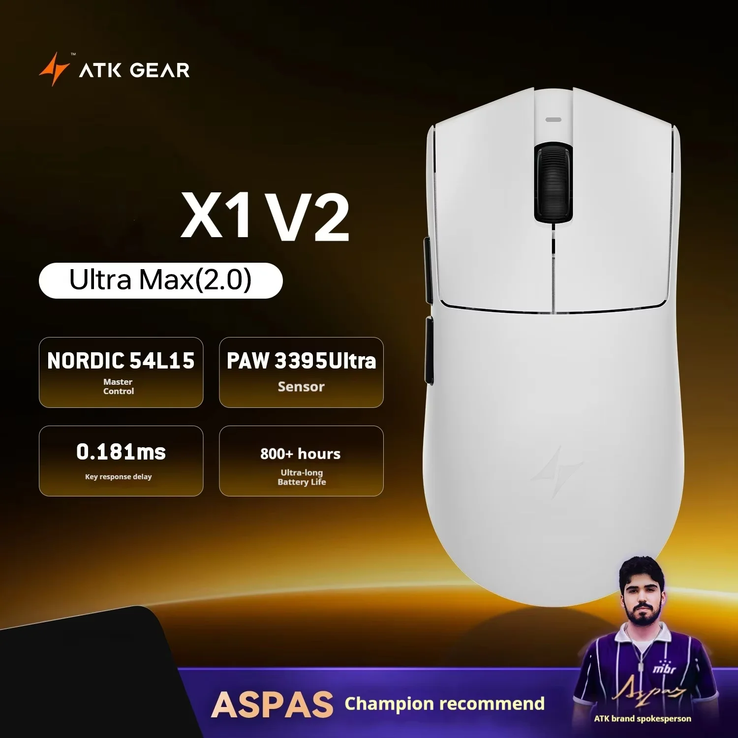 new] Atk X1 V2 Extreme(2.0) Mouse Wireless PAW3950Ultra