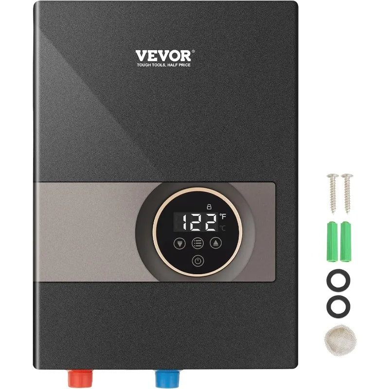 

VEVOR Electric Tankless Water Heater, 8KW Instant Hot Water Heater, Digital Temperature Display & Easy Installation & 24-Hour